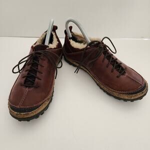 MERRELL Orleans Leather Faux Fur Lined Low Top Shoes‎ womens size 6
